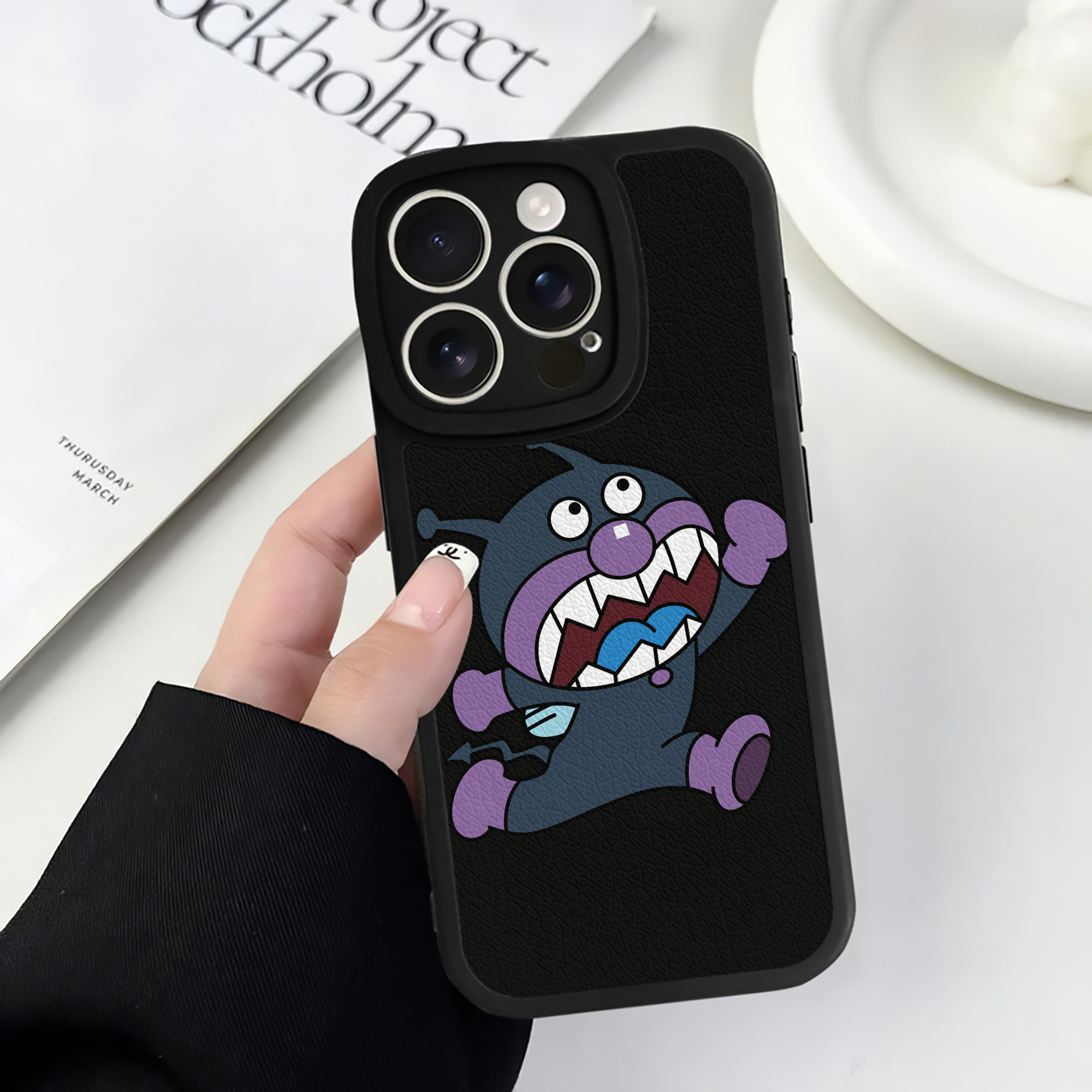 （画像用） アンパンマン Anpanman 【iPhone 16シリーズ対応】シリコンスマホケース（レザー調） 材質：シリコン